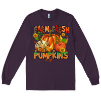 Plum farm fresh pupkins Long Sleeve Tee - AdoDesignShop