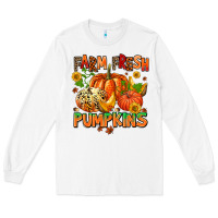 White farm fresh pupkins Long Sleeve Tee - AdoDesignShop
