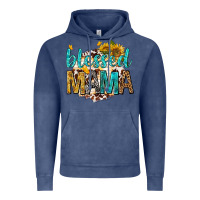 Vintage Denim blessed mama with sunflowers Vintage Hoodie - texasbilliewilder