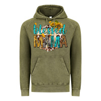 Vintage Olive blessed mama with sunflowers Vintage Hoodie - texasbilliewilder