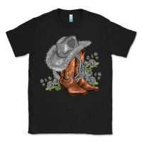 Black gray cowgirl and roses Classic Tee - AdoDesignShop