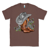 Chestnut gray cowgirl and roses Classic Tee - AdoDesignShop