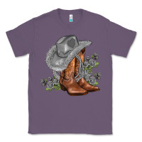 Lavender gray cowgirl and roses Classic Tee - AdoDesignShop