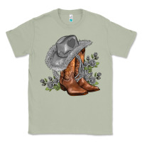 Matcha gray cowgirl and roses Classic Tee - AdoDesignShop