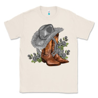 Natural gray cowgirl and roses Classic Tee - AdoDesignShop