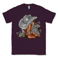 Plum gray cowgirl and roses Classic Tee - AdoDesignShop