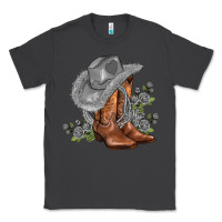 Smoke gray cowgirl and roses Classic Tee - AdoDesignShop