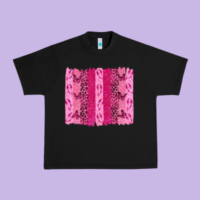 Breast Cancer Brushstrokes Urban Heavy Tee Designed By Texasbilliewilder