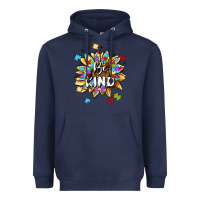 Navy be kind Heavyweight Hoodie - MaliasSmallBusiness