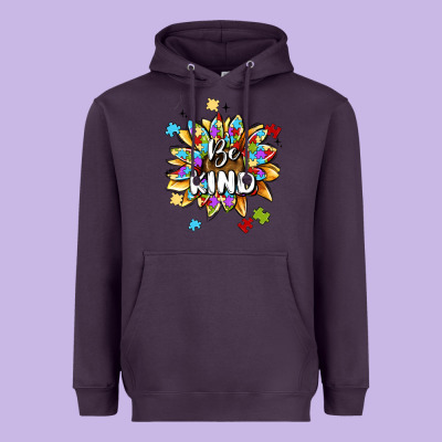 Be Kind Heavyweight Hoodie Designed By Maliassmallbusiness