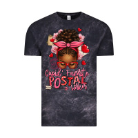 Cloud Black cupid's favorite postal worker afro messy bun Vintage Tee - texasbilliewilder