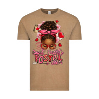 Vintage Coffee cupid's favorite postal worker afro messy bun Vintage Tee - texasbilliewilder