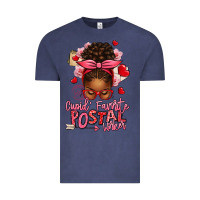 Vintage Denim cupid's favorite postal worker afro messy bun Vintage Tee - texasbilliewilder