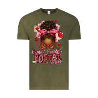 Vintage Olive cupid's favorite postal worker afro messy bun Vintage Tee - texasbilliewilder