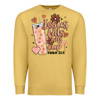 Antique Gold valentine jesus fills my cup Premium Sweatshirt - MaliasSmallBusiness