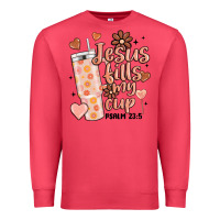 Cardinal valentine jesus fills my cup Premium Sweatshirt - MaliasSmallBusiness