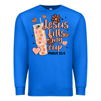 True Royal valentine jesus fills my cup Premium Sweatshirt - MaliasSmallBusiness
