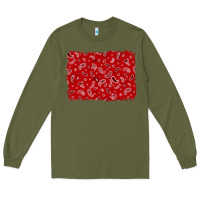 Army Green bandana background Long Sleeve Tee - AdoDesignShop