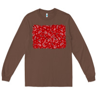 Chestnut bandana background Long Sleeve Tee - AdoDesignShop