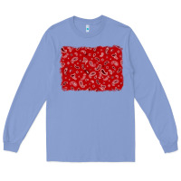 Colony Blue bandana background Long Sleeve Tee - AdoDesignShop
