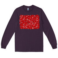 Plum bandana background Long Sleeve Tee - AdoDesignShop