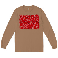 Toasted Coconut bandana background Long Sleeve Tee - AdoDesignShop