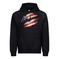 Black American Flag Lips Urban Hoodie - Bettercallsaul