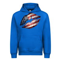 Cobalt American Flag Lips Urban Hoodie - Bettercallsaul