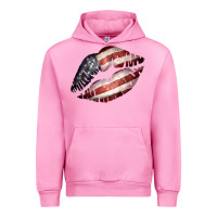 Fuchsia Pink American Flag Lips Urban Hoodie - Bettercallsaul