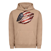 Pigment Burro American Flag Lips Urban Hoodie - Bettercallsaul