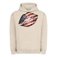 Pigment French Oak American Flag Lips Urban Hoodie - Bettercallsaul