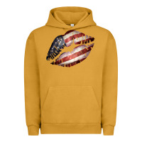Pigment Peanut Butter American Flag Lips Urban Hoodie - Bettercallsaul
