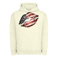Pigment Pistachio American Flag Lips Urban Hoodie - Bettercallsaul