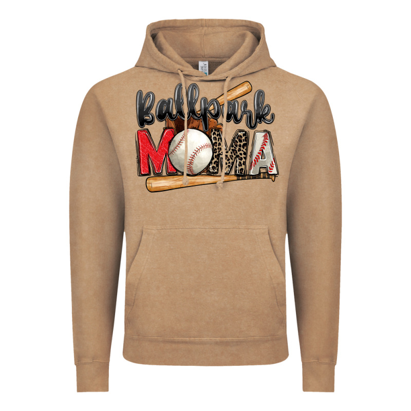 Ballpark Mama Baseball Vintage Hoodie by Zillion Design Studio | Teevron