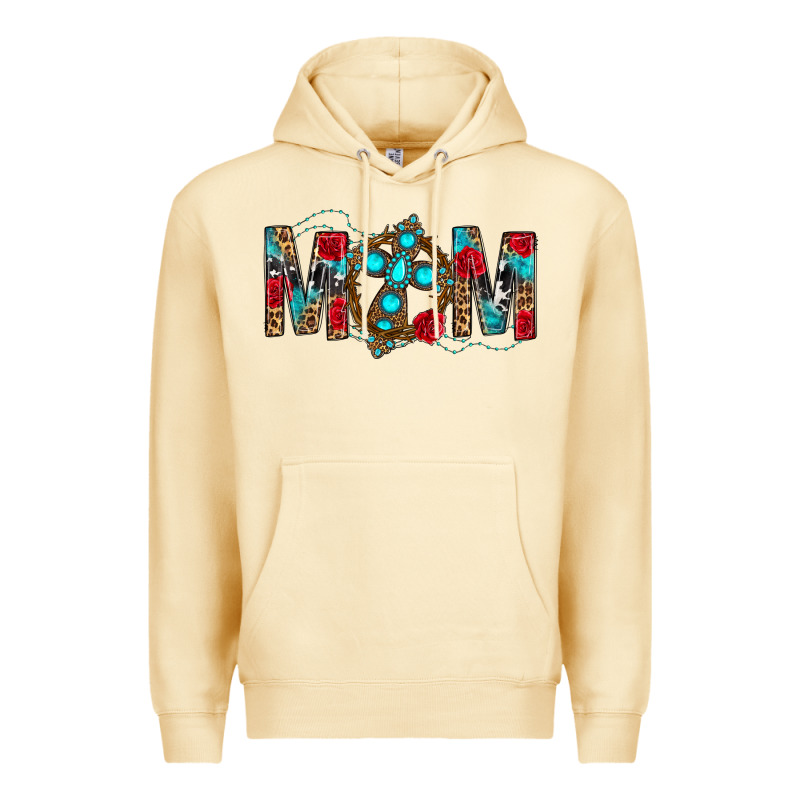 Western Mom With Cross Premium Hoodie by BundleAndBundleShop | Teevron