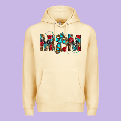 Western Mom With Cross Premium Hoodie Designed By Bundleandbundleshop