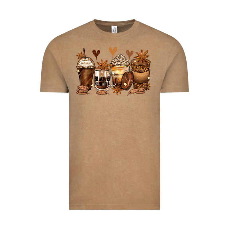 Melanin Afro Coffee Cups Vintage Tee by Zillion Design Studio | Teevron