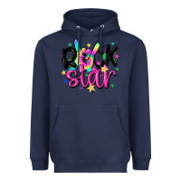 Navy rock star Heavyweight Hoodie - MaliasSmallBusiness