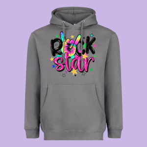 Rock Star Heavyweight Hoodie Designed By Maliassmallbusiness