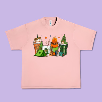 Camping Coffee Cups Urban Heavy Tee Designed By Zillion Design Studio