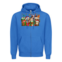 True Royal christmas cows coffee Zipper Hoodie - Jasminsmagicworld
