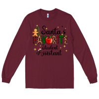 Burgundy santa's favorite student assistant Long Sleeve Tee - AdoDesignShop