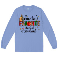 Colony Blue santa's favorite student assistant Long Sleeve Tee - AdoDesignShop