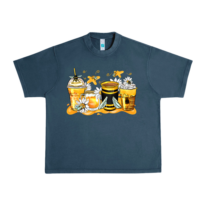 Bumble Bee Coffee Cups Urban Heavy Tee by Zillion Design Studio | Teevron