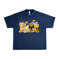 Navy bumble bee coffee cups Urban Heavy Tee - Zillion Design Studio