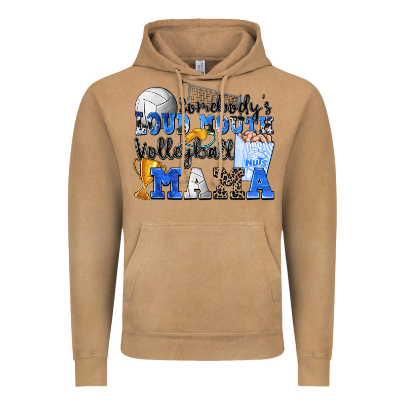 Somebody's Loud Mouth Volleyball Mama Vintage Hoodie by Zillion Design Studio | Teevron