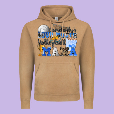 Somebody's Loud Mouth Volleyball Mama Vintage Hoodie Designed By Zillion Design Studio