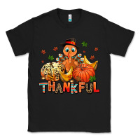 Black thankful pumpkins and turkey Classic Tee - AdoDesignShop