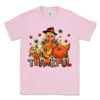 Bubblegum Pink thankful pumpkins and turkey Classic Tee - AdoDesignShop