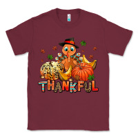 Burgundy thankful pumpkins and turkey Classic Tee - AdoDesignShop